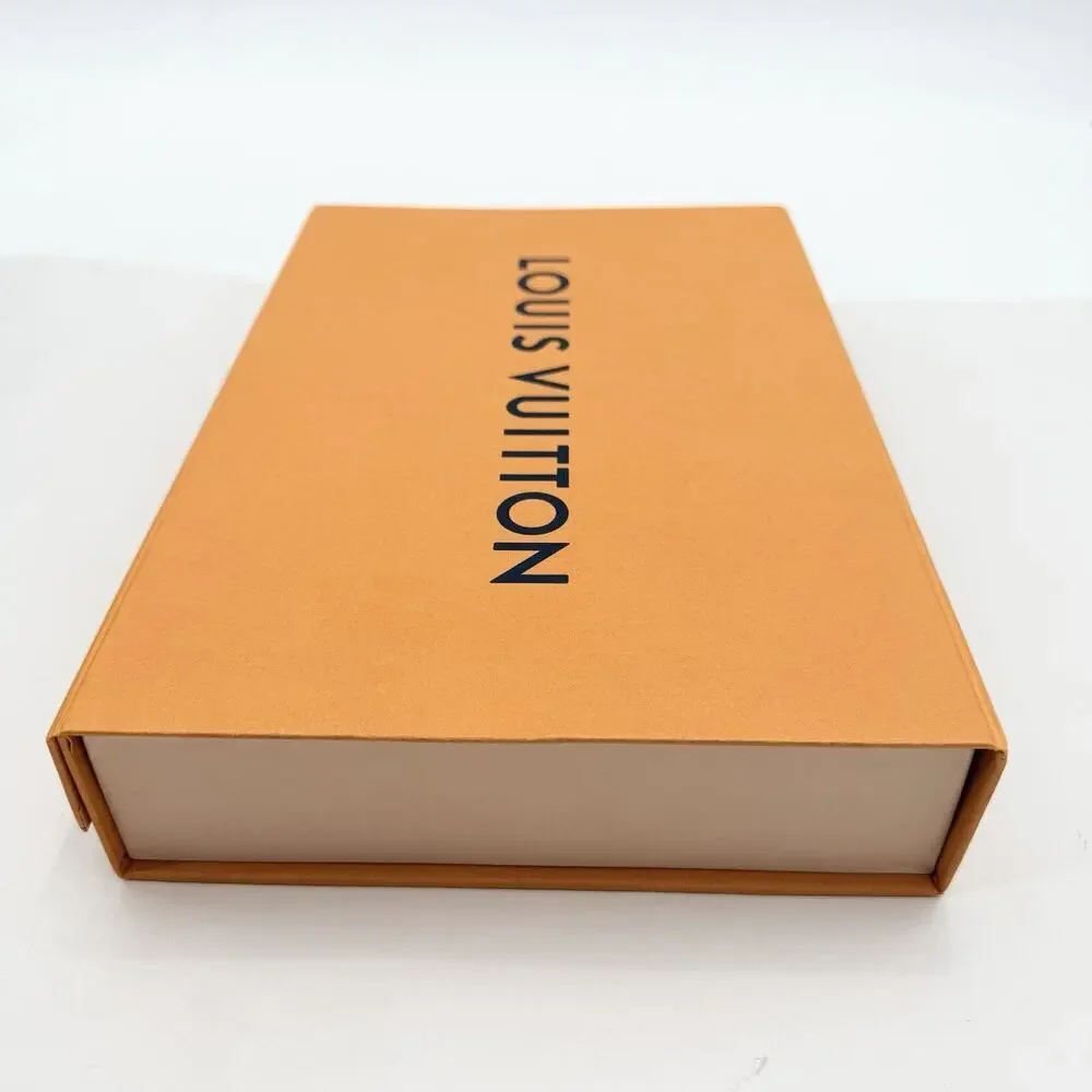 Louis Vuitton Authentic Orange Empty Magnetic Gift Box & Tissue 12